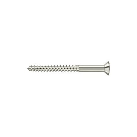 Deltana Wood Screw, Polished Nickel Brass SCWB1225U14